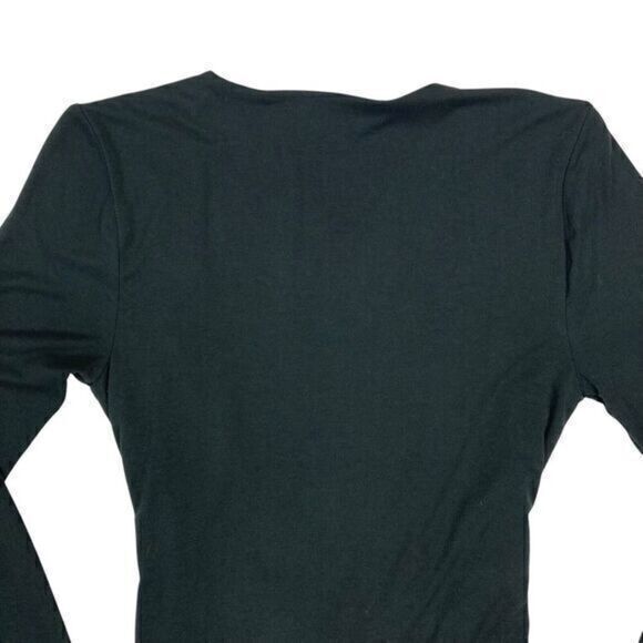 J. Crew Top Womens Size Small Black Long Sleeve Wrap Plaid Tie Holiday Pullover - Picture 9 of 16